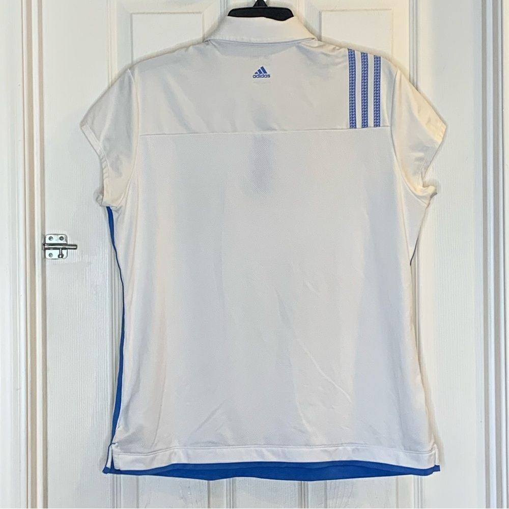 Adidas Golf Climacool White Collared V-neck Activewear Polo Shirt Size XL - Picture 11 of 11